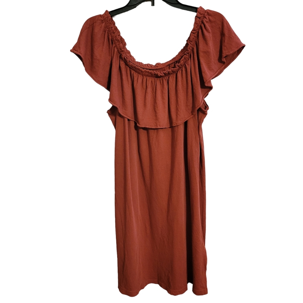 Current Elliot The Ruffle Dress In Rosewood